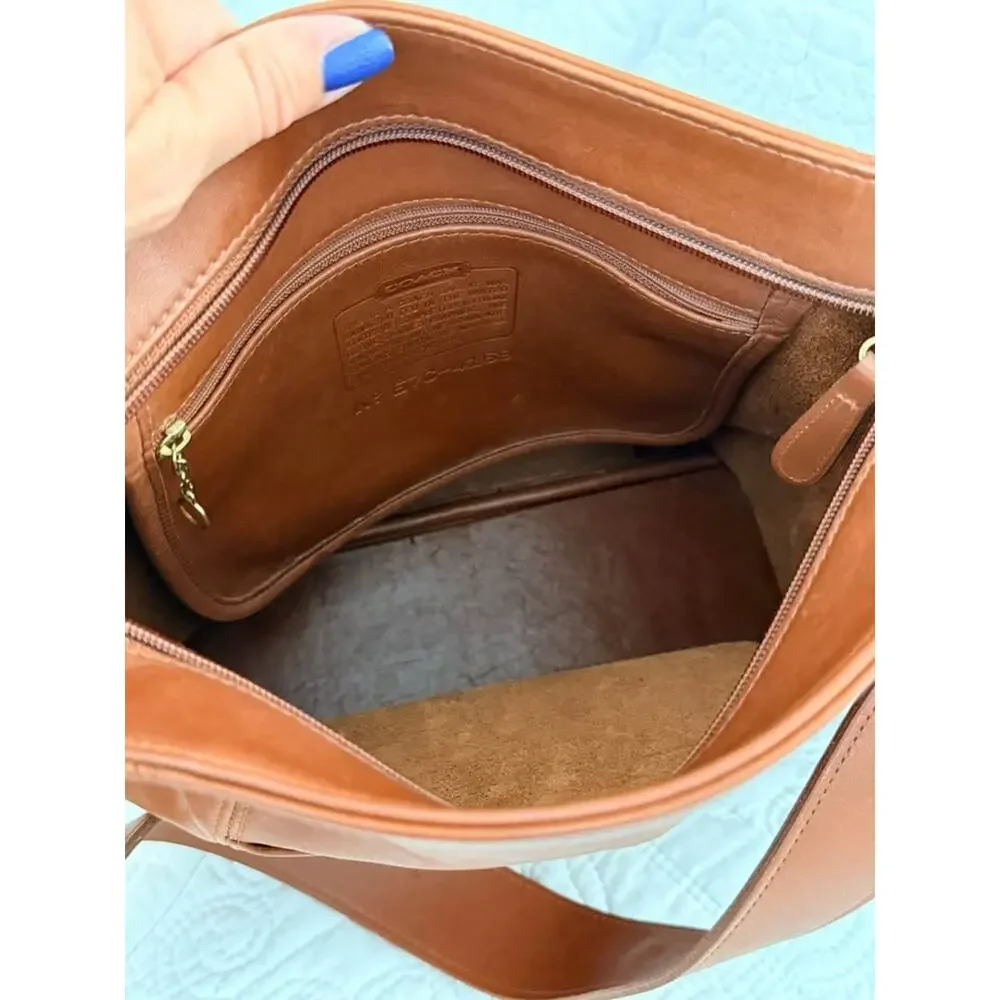 Vintage Coach Legacy Bucket Bag in British Tan Leather